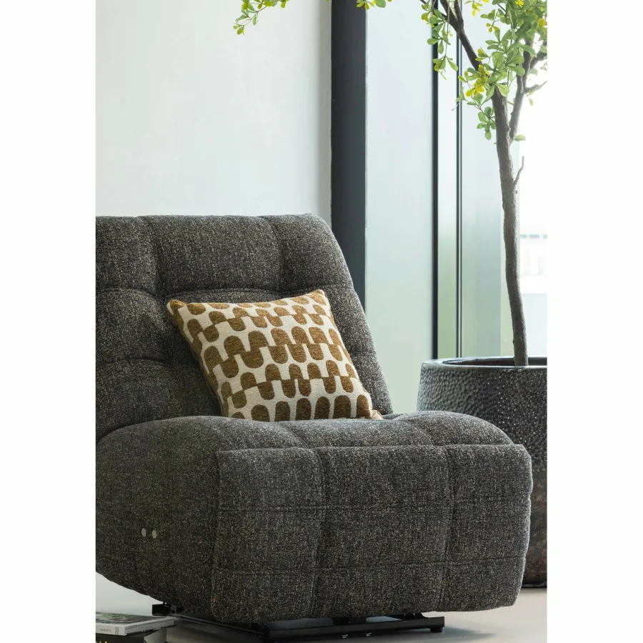 Woood Relaxfauteuil Hein melange antraciet/bruin Discount