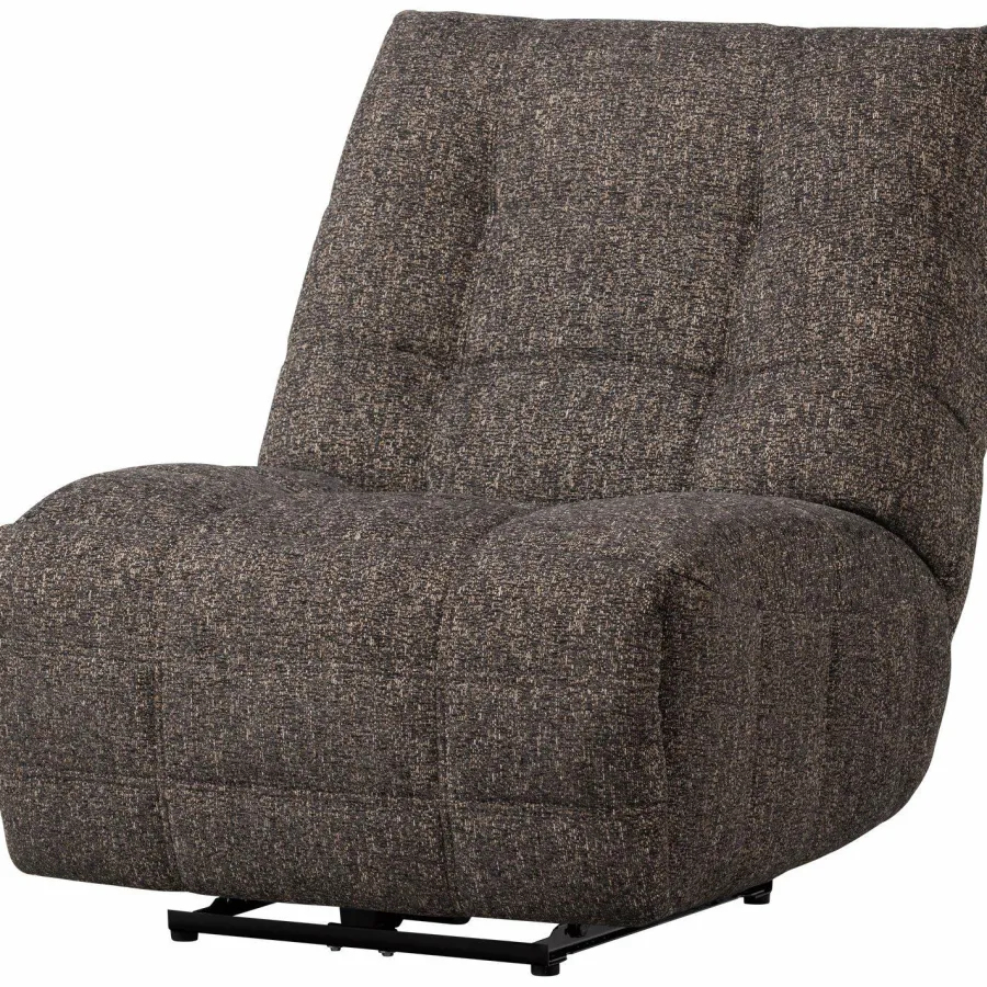 Woood Relaxfauteuil Hein melange antraciet/bruin Discount