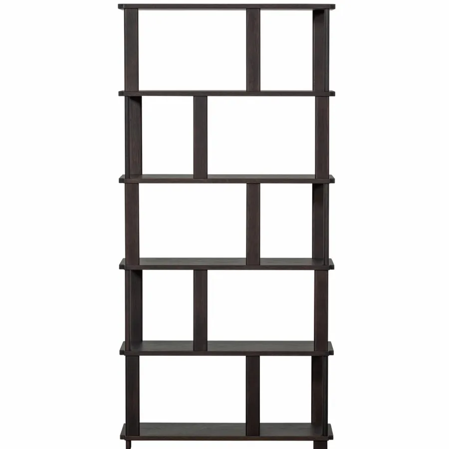 Woood Riss boekenkast eikenhout mystic brown 186x90cm Hot