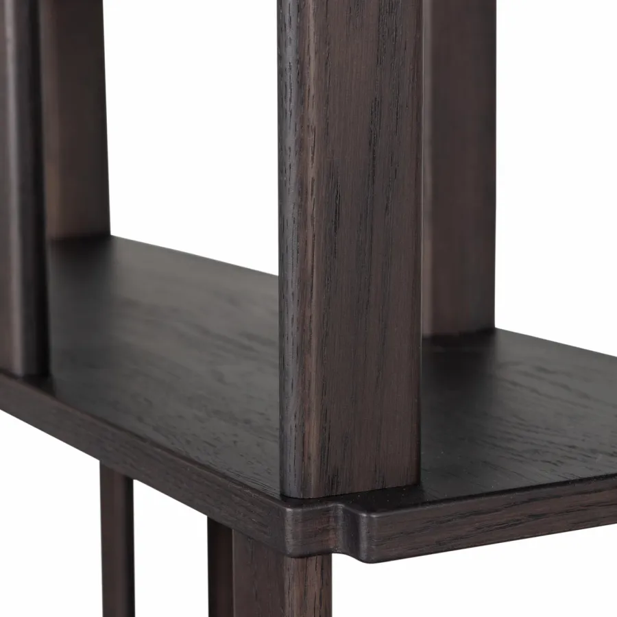Woood Riss boekenkast eikenhout mystic brown 186x90cm Hot