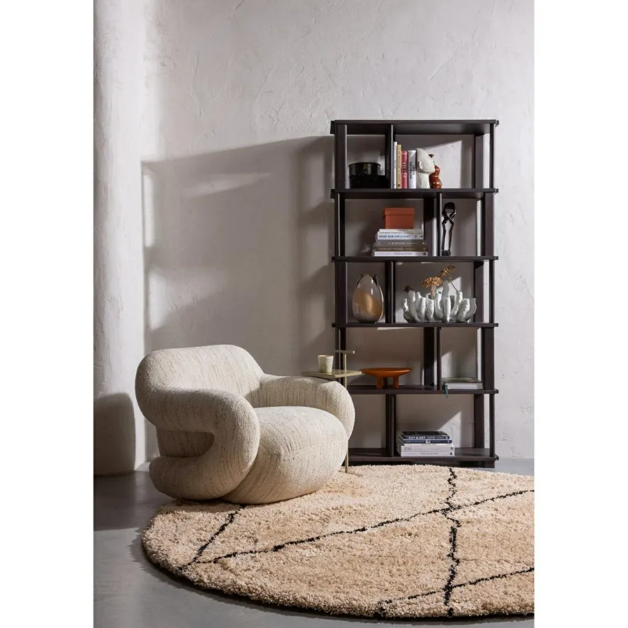Woood Riss boekenkast eikenhout mystic brown 186x90cm Hot