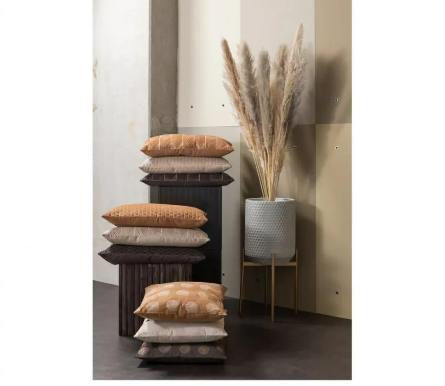 Woood Riv Kussen Fluweel Biscuit 45x45cm Best