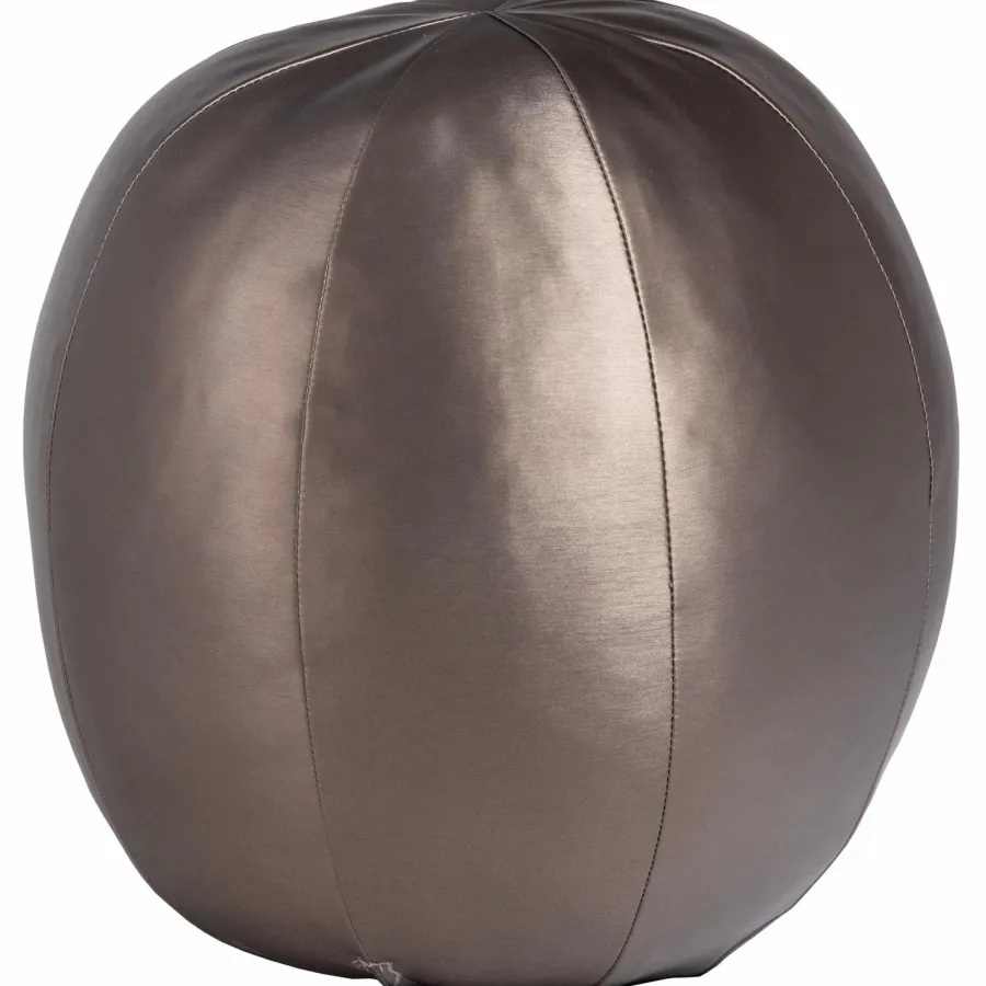 Woood Rodeo Bal Kussen Groot Metallic Koper Bruin