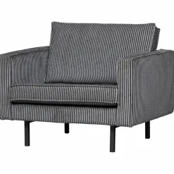 Woood RODEO fauteuil streep zwart/grijs Online