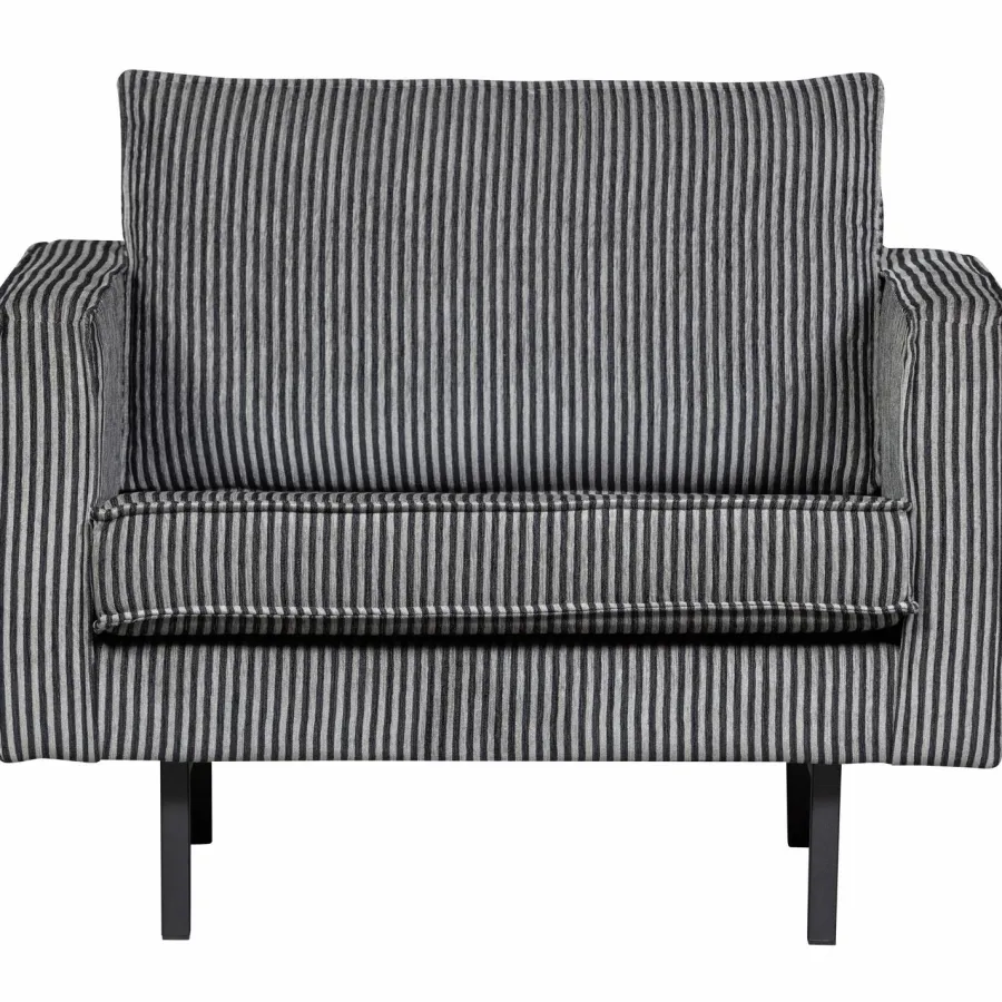 Woood RODEO fauteuil streep zwart/grijs Online