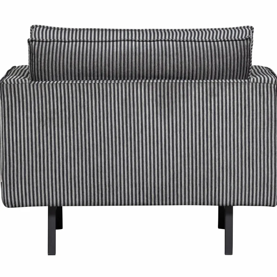 Woood RODEO fauteuil streep zwart/grijs Online
