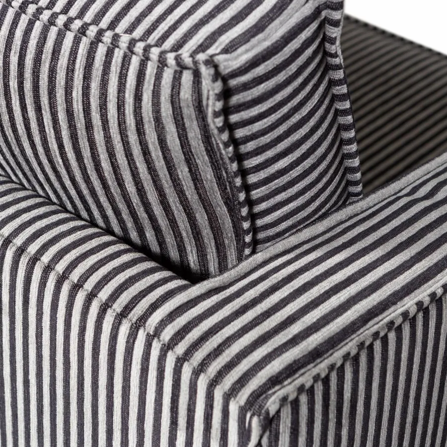 Woood RODEO fauteuil streep zwart/grijs Online
