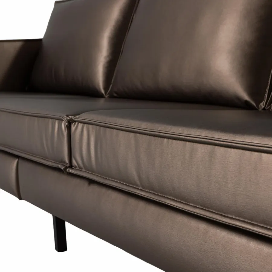Woood Rodeo 3-Zits Bank Metallic Koper Bruin Outlet