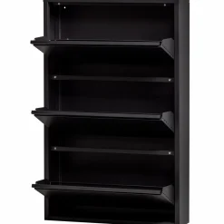 Woood SABINE 3-VAKS schoenenkast metaal zwart