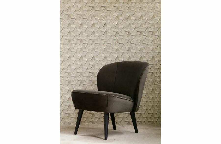 Woood Sara Fauteuil Fluweel Warm Groen Outlet