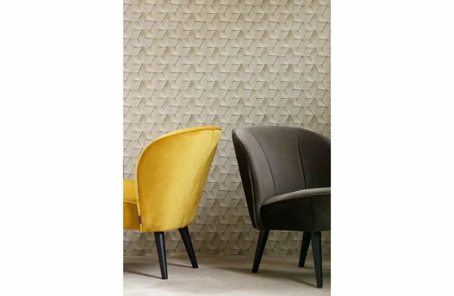 Woood Sara Fauteuil Fluweel Warm Groen Outlet