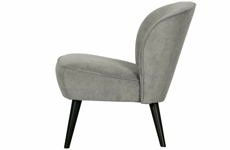 Woood Sara Fauteuil Ribstof Vergrijsd Groen Sale