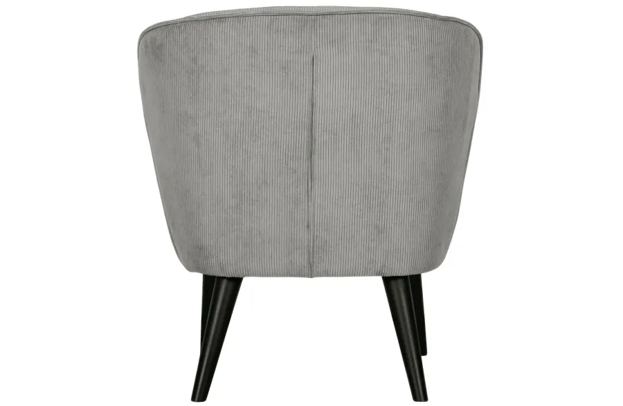 Woood Sara Fauteuil Ribstof Vergrijsd Groen Sale