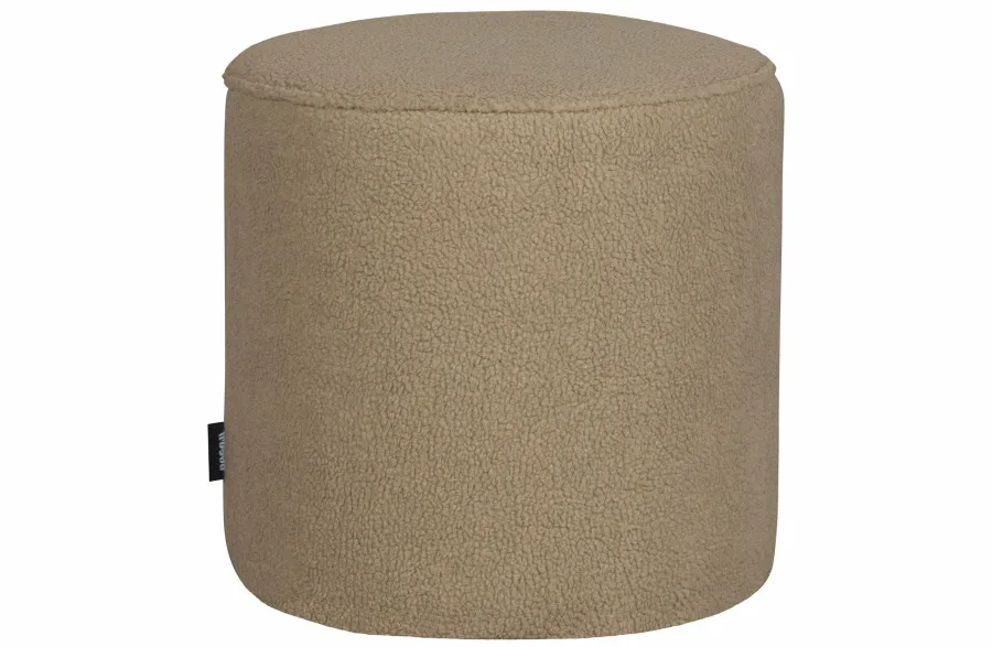 Woood Sara Poef Hoog Teddy Sand 46xØ46 Clearance