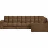 Woood Second date hoekbank rechts structure velvet brass Outlet