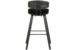 Woood Senn Barstoel Fluweel Zwart Outlet