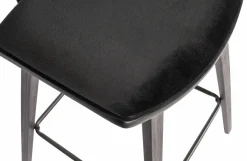 Woood Senn Barstoel Fluweel Zwart Outlet
