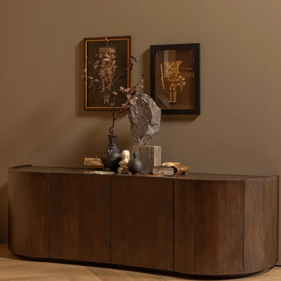 Woood Sense dressoir 4-deurs mango walnoot