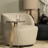 Woood Serra Draaifauteuil Geweven Stof Zand Outlet