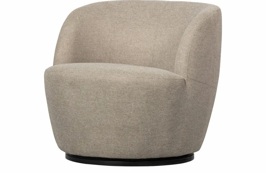 Woood Serra Draaifauteuil Geweven Stof Zand Outlet