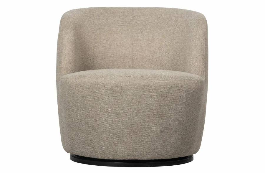 Woood Serra Draaifauteuil Geweven Stof Zand Outlet