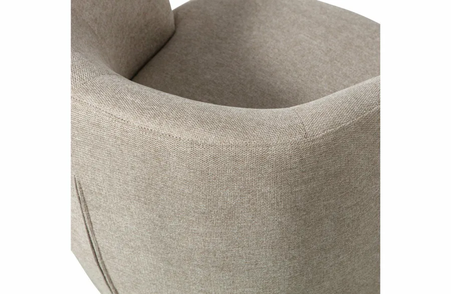 Woood Serra Draaifauteuil Geweven Stof Zand Outlet