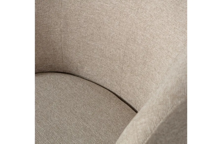 Woood Serra Draaifauteuil Geweven Stof Zand Outlet