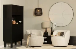 Woood Serra Draaifauteuil Geweven Stof Off White