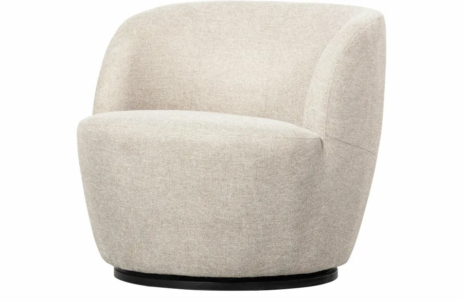 Woood Serra Draaifauteuil Geweven Stof Off White