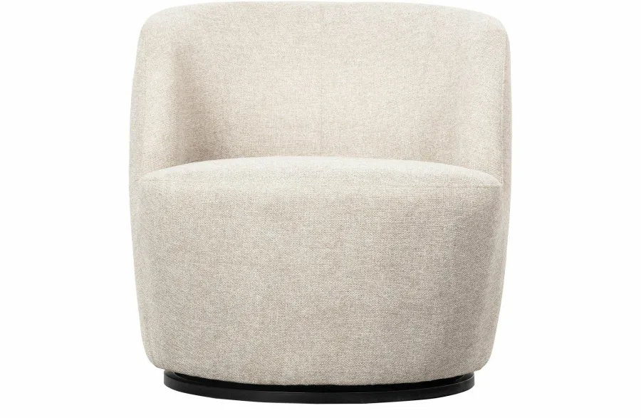 Woood Serra Draaifauteuil Geweven Stof Off White