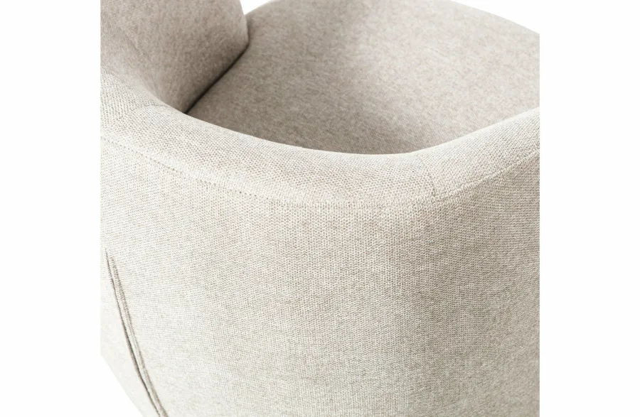 Woood Serra Draaifauteuil Geweven Stof Off White