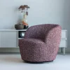 Woood Serra Draaifauteuil Bordeauxrood Melange Discount