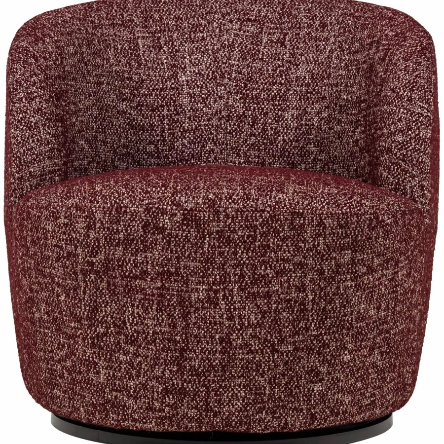 Woood Serra Draaifauteuil Bordeauxrood Melange Discount