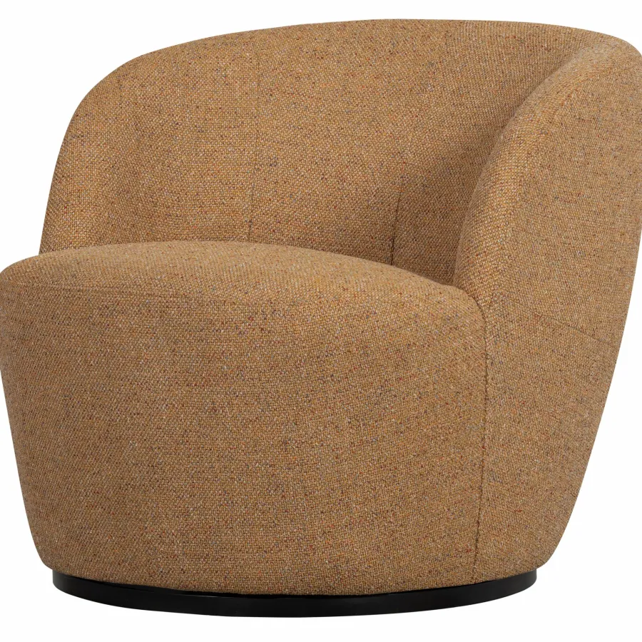 Woood Serra draaifauteuil melange stof curry Outlet