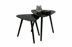 Woood Set van 2 - Nila Bijzettafels Zwart Discount