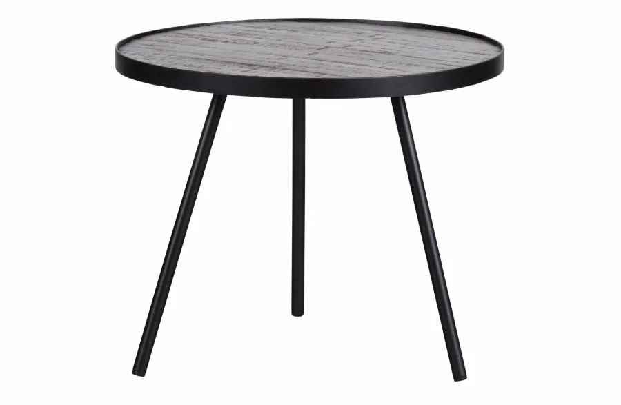 Woood Set van 3 - Lize Bijzettafels Hout/metaal Discount