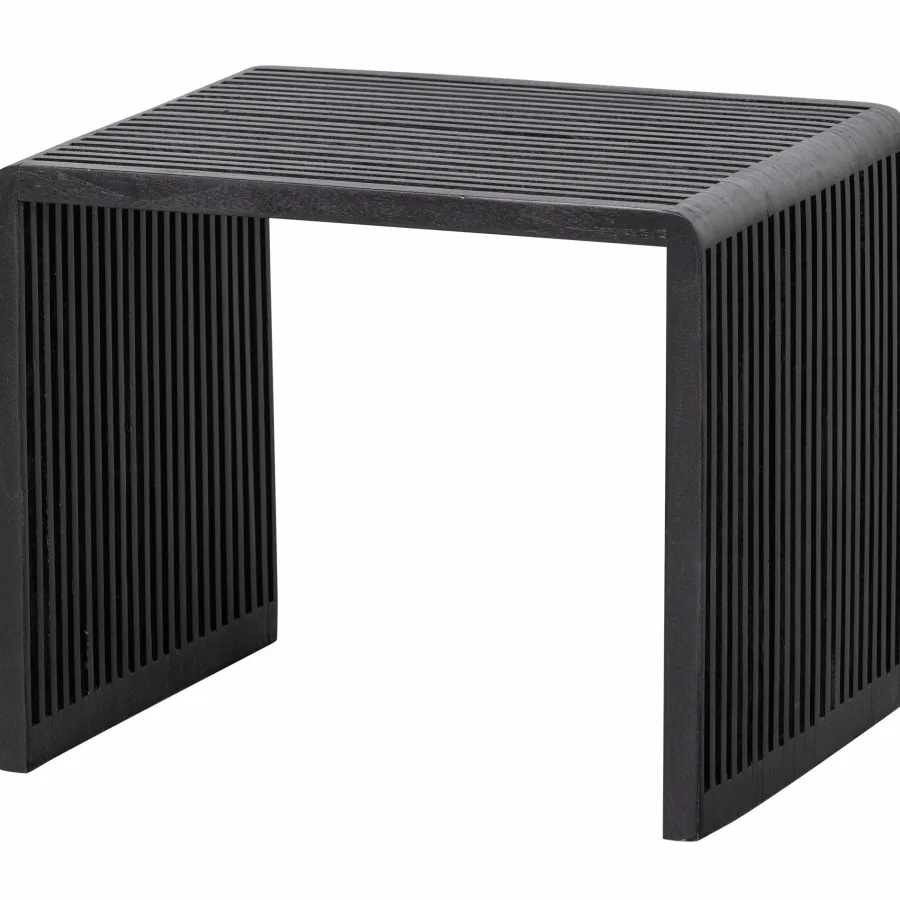 Woood Set van 2 - willa bijzettafels recycled teak zwart New