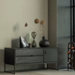 Woood Silas tv meubel 120cm essen blacknight [fsc] Outlet