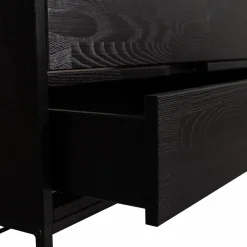 Woood Silas tv meubel 120cm essen blacknight [fsc] Outlet