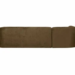 Woood Sloping hoekbank links structure velvet brass Hot