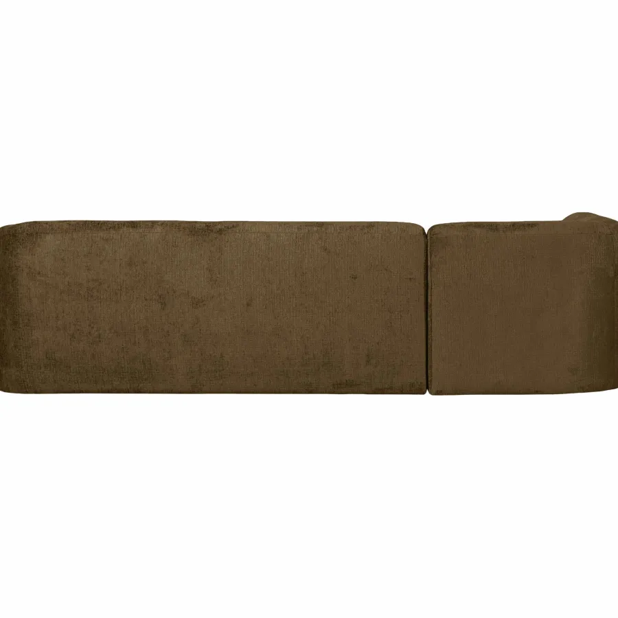 Woood Sloping hoekbank links structure velvet brass Hot