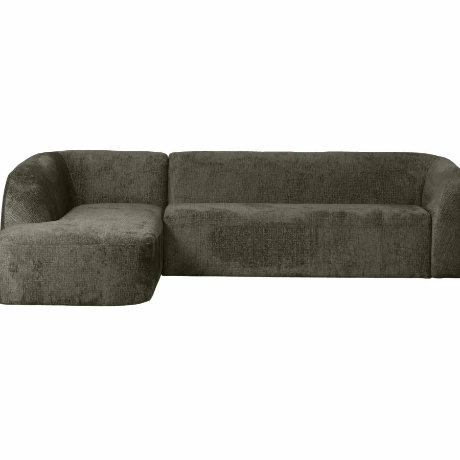 Woood Sloping hoekbank links structure velvet frost Sale