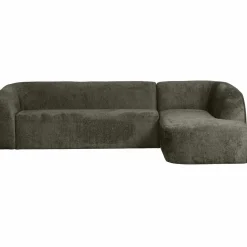Woood Sloping hoekbank rechts structure velvet frost Hot