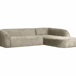 Woood Sloping hoekbank rechts structure velvet wheatfield Outlet