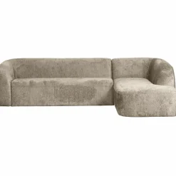 Woood Sloping hoekbank rechts structure velvet wheatfield Outlet