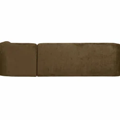 Woood Sloping hoekbank rechts structure velvet brass Best