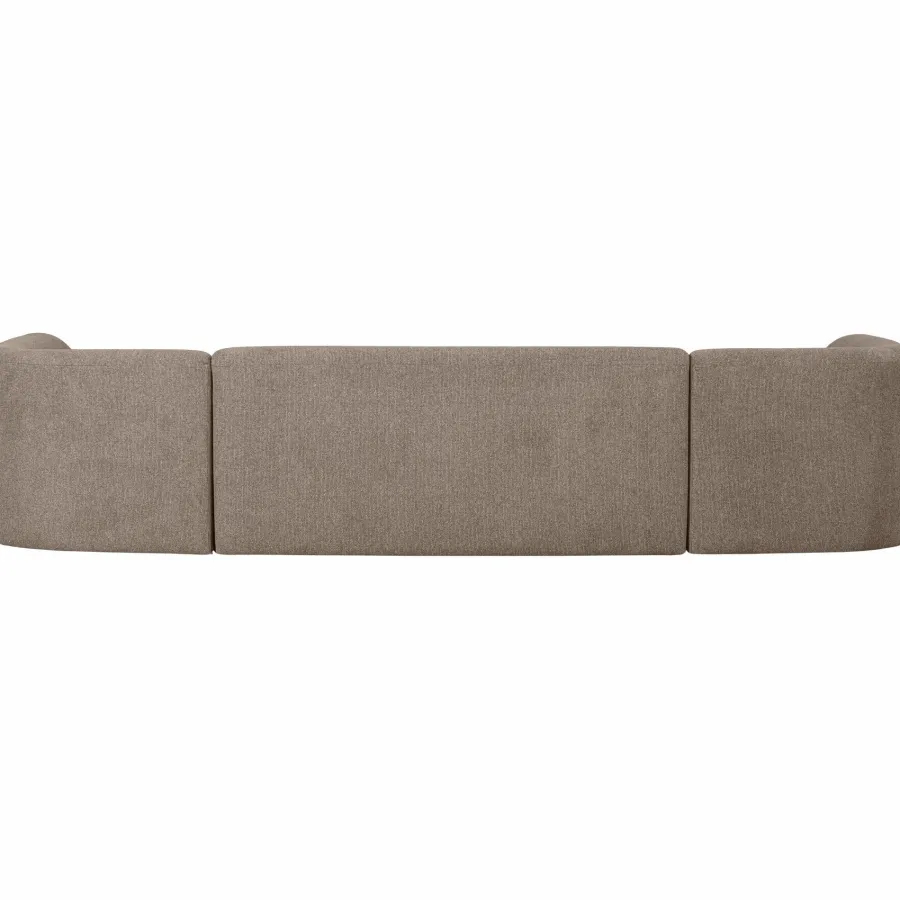Woood Sloping u-vorm bank lichtbruin melange New