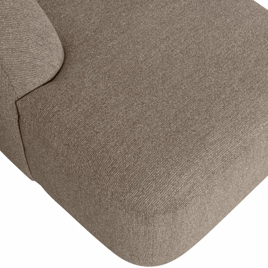 Woood Sloping u-vorm bank lichtbruin melange New