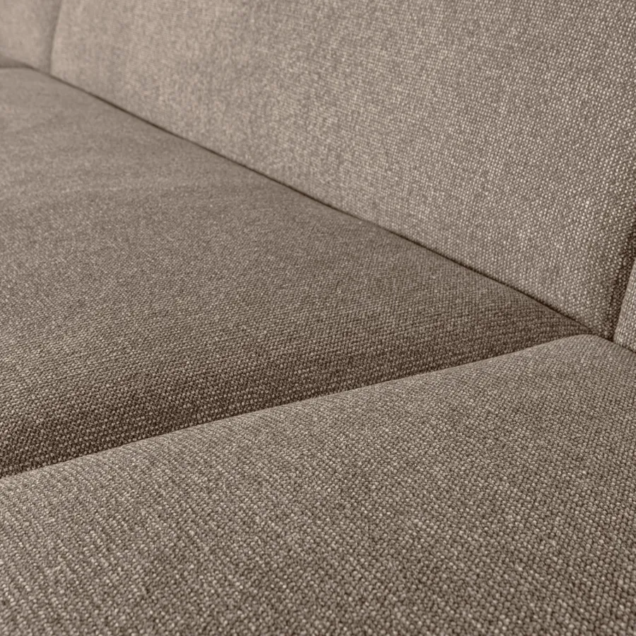 Woood Sloping u-vorm bank lichtbruin melange New