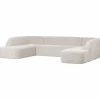 Woood Sloping u-vorm bank pearl melange New